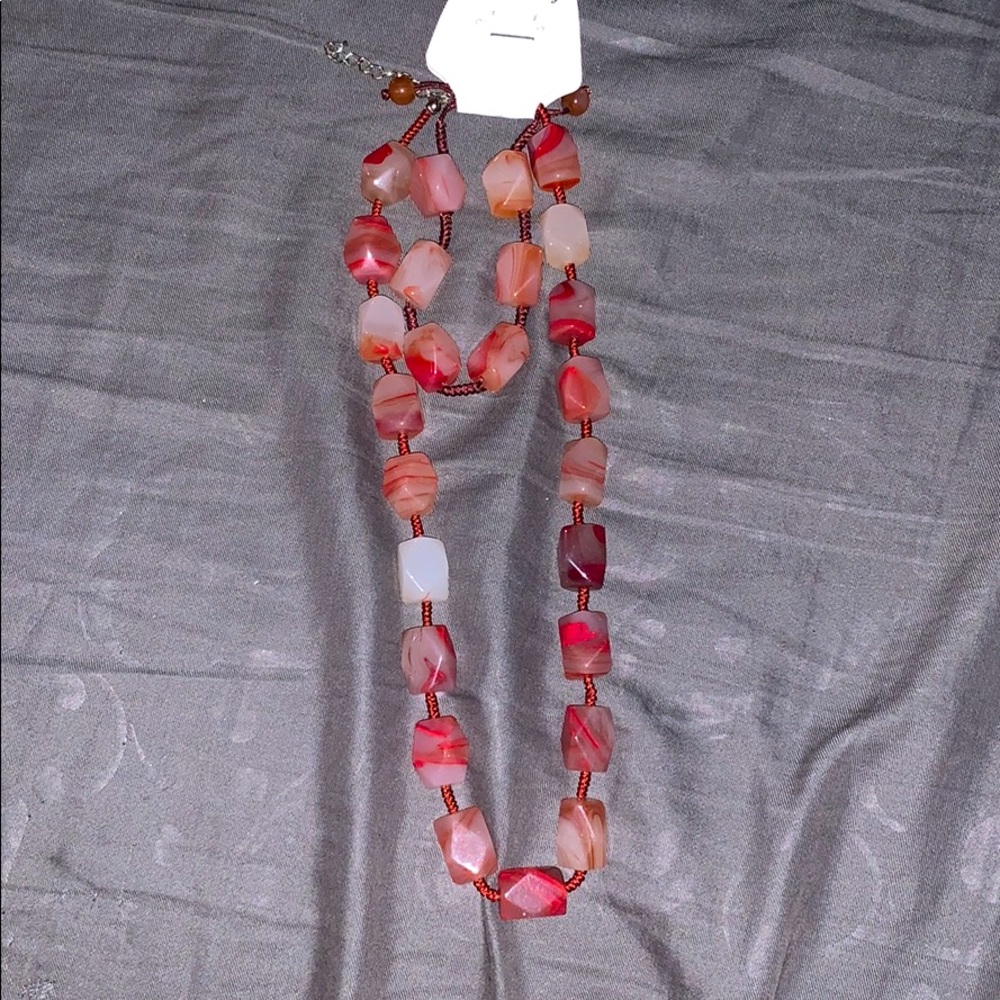 Real Stone necklace and bracelet set